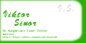 viktor simor business card